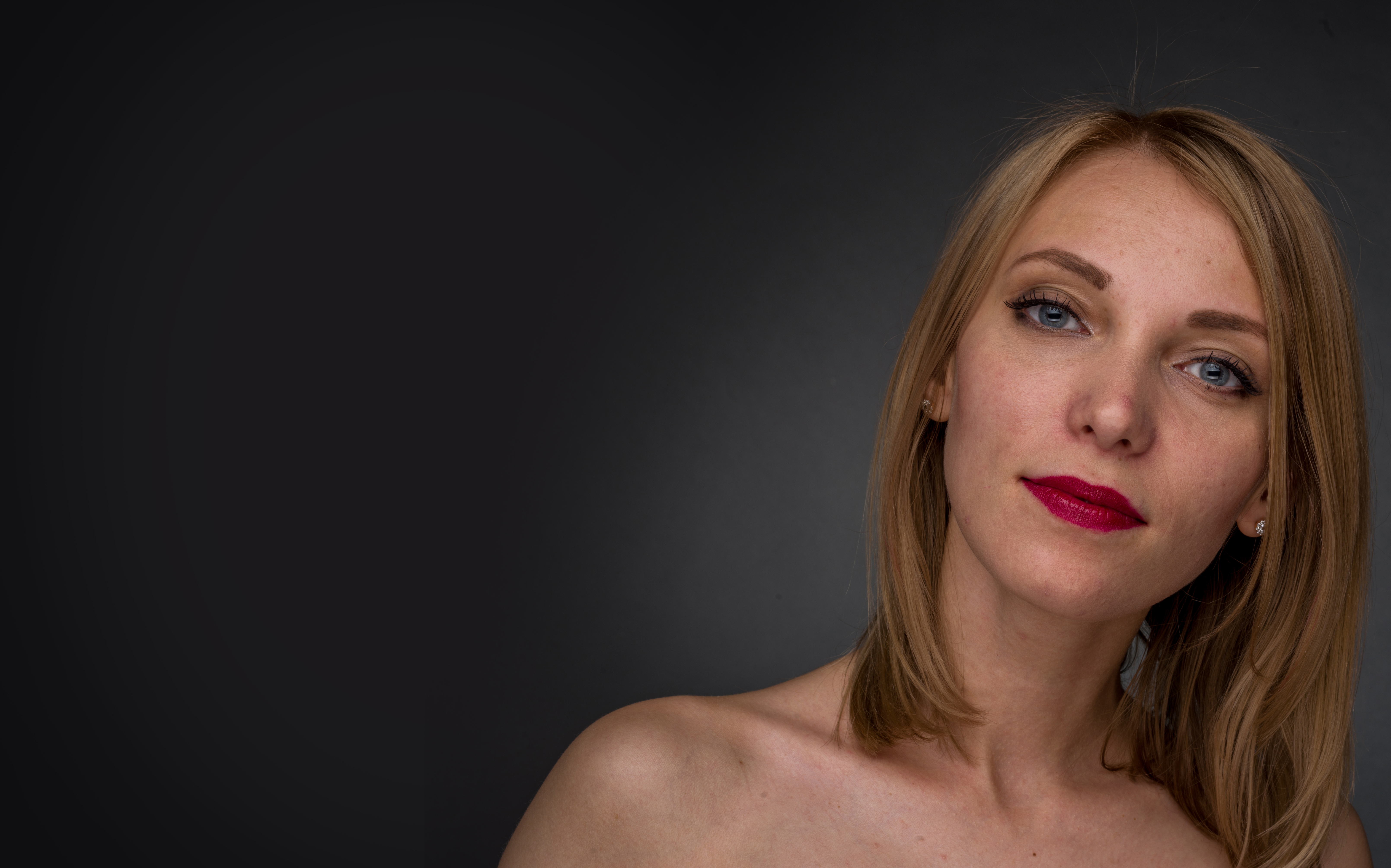 A woman with scars